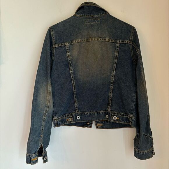 Express Women’s denim Jean jacket with pockets size medium GUC - read! - Picture 9 of 11